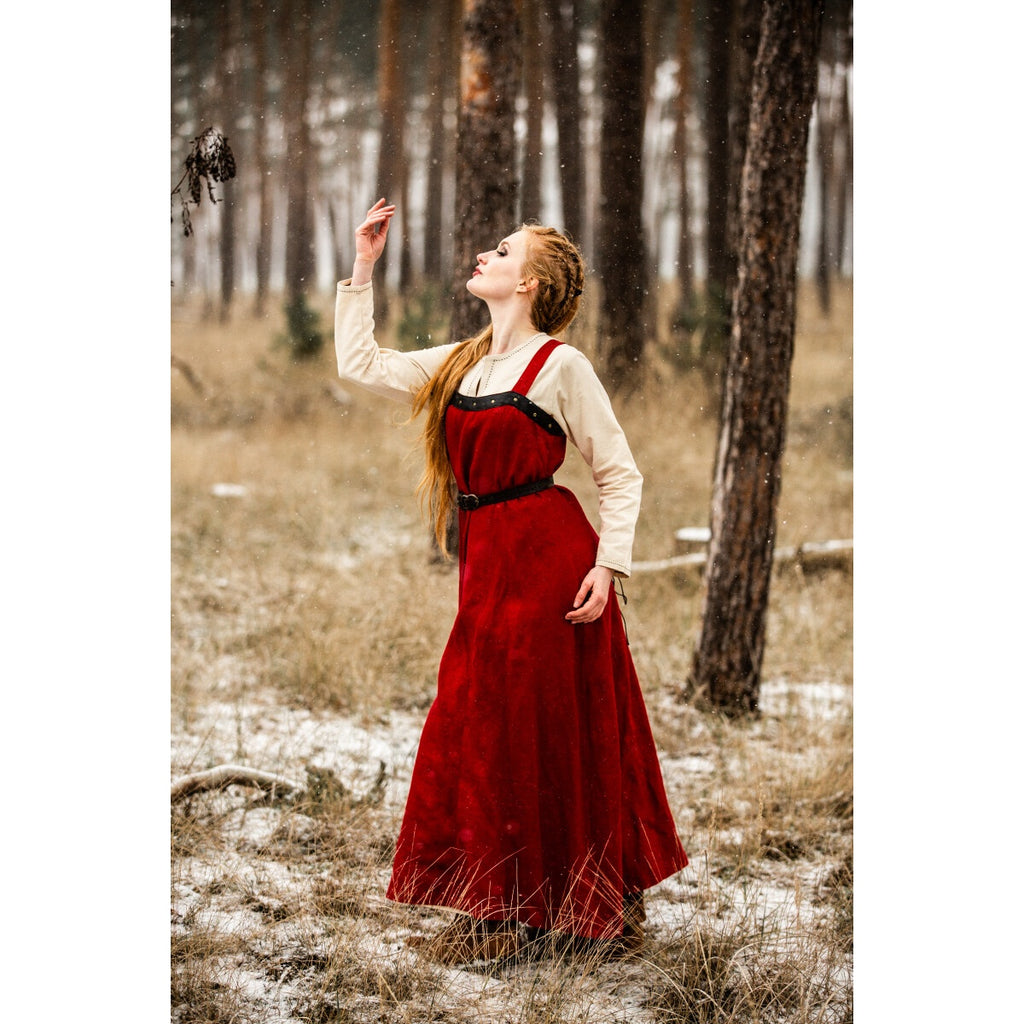 Productafbeelding Middeleeuwse Viking overjurk Alena rood
