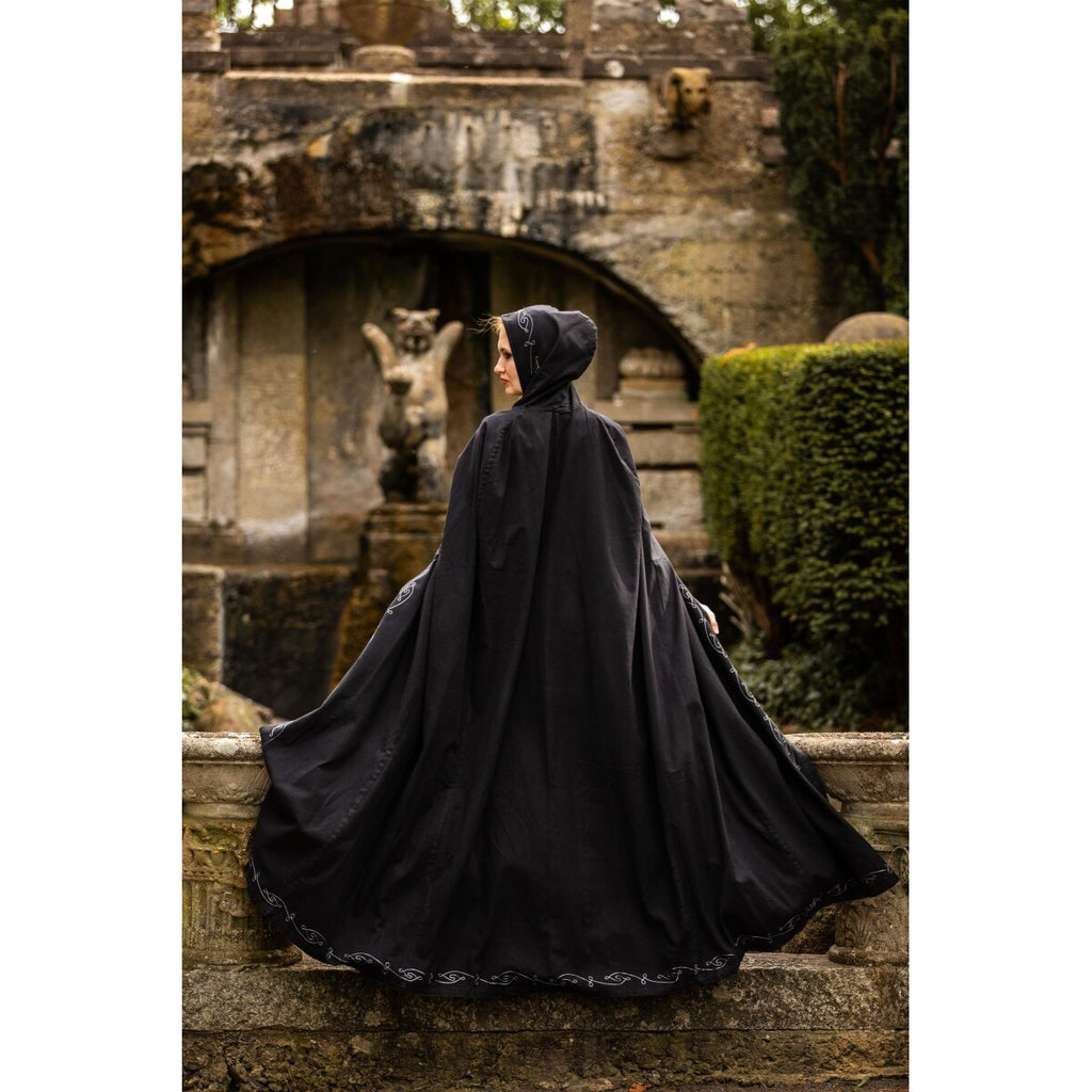 Product image Medieval Cloak with Embroidery Erna black