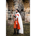 Productafbeelding Middeleeuwse Tempeliersmantel Baldwin wit-rood