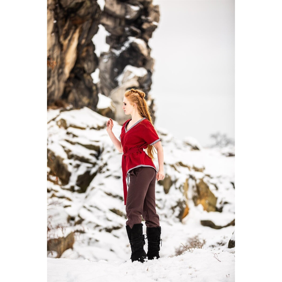 Productafbeelding Middeleeuwse vikingtunika Matilda rood