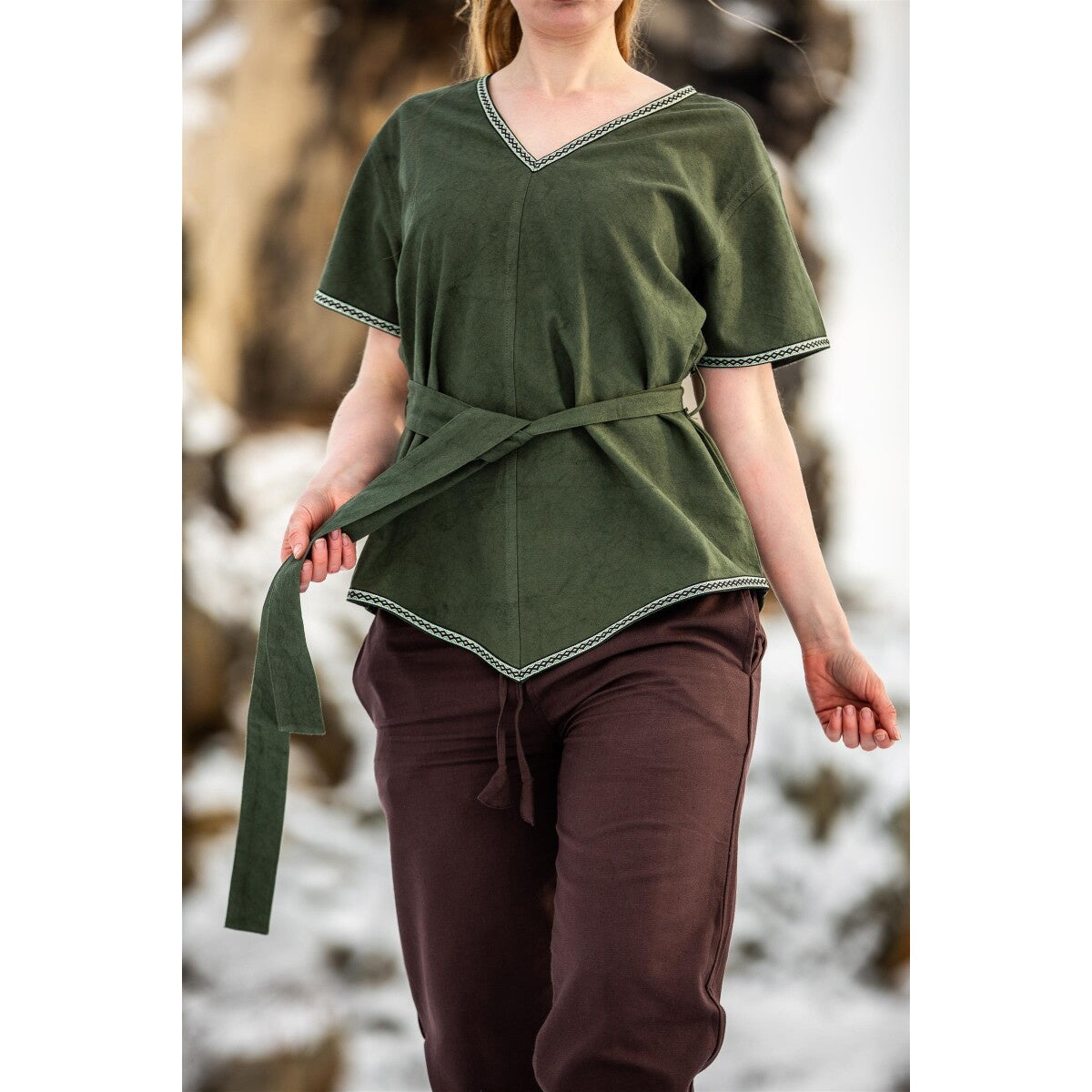 Productafbeelding Middeleeuwse Viking tuniek Matilda groen