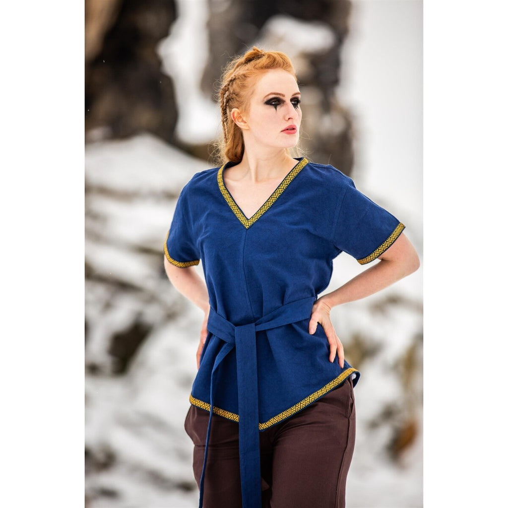 Productafbeelding Middeleeuwse Viking tuniek Matilda blauw