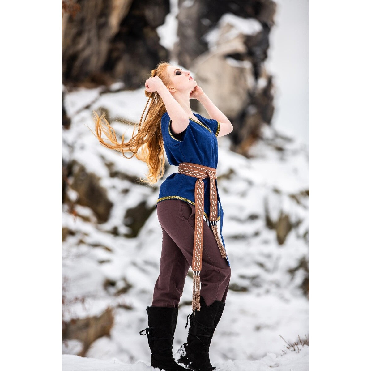 Productafbeelding Middeleeuwse Viking tuniek Matilda blauw