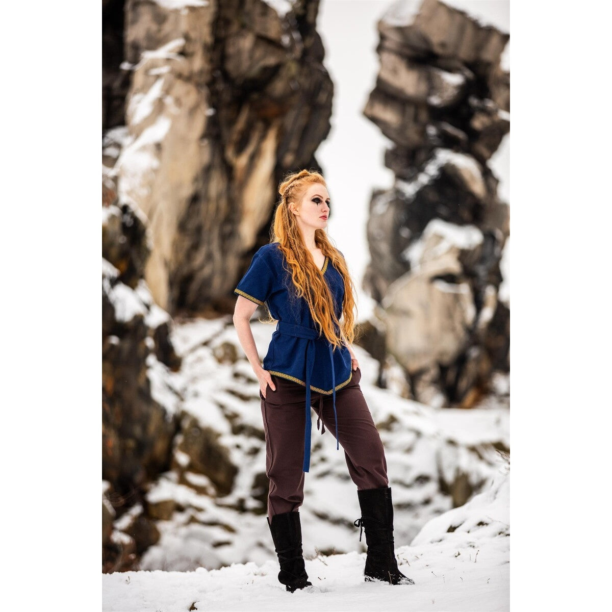 Productafbeelding Middeleeuwse Viking tuniek Matilda blauw