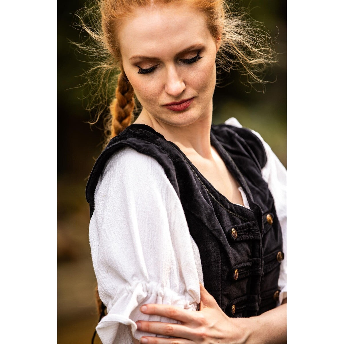 Productafbeelding Middeleeuws uniformvest Adaliz zwart