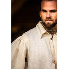 Productafbeelding Middeleeuws handgeweven Lutz-vest beige