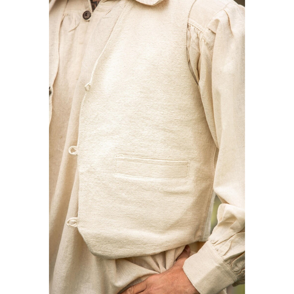 Productafbeelding Middeleeuws handgeweven Lutz-vest beige