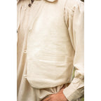 Productafbeelding Middeleeuws handgeweven Lutz-vest beige