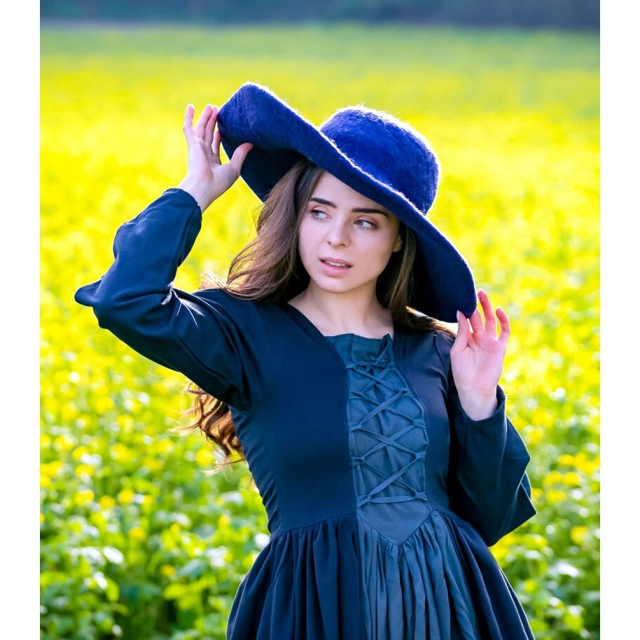 Productafbeelding Middeleeuwse jurk Medusa zwart-blauw