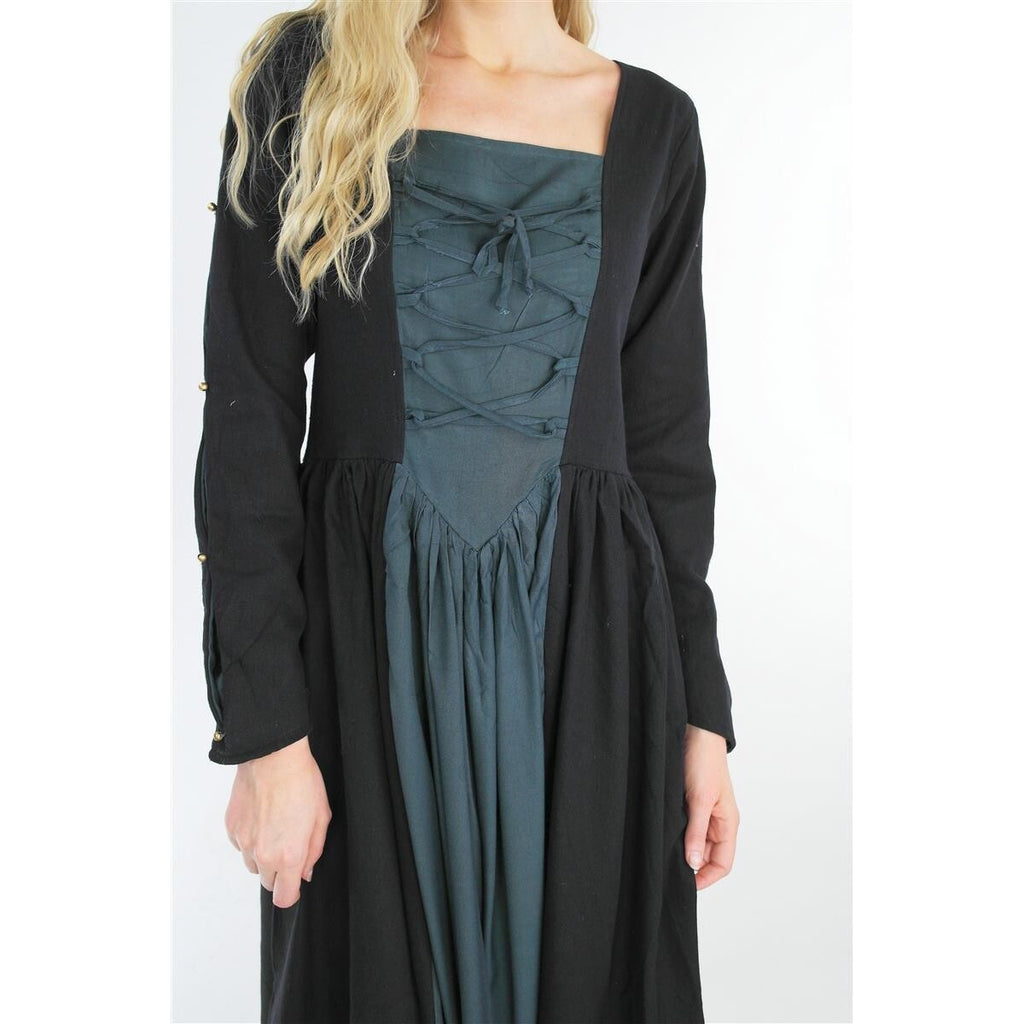 Productafbeelding Middeleeuwse jurk Medusa zwart-blauw