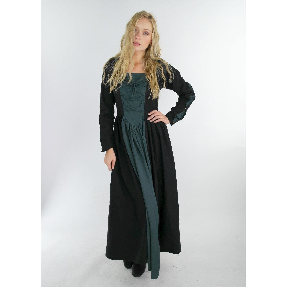 Productafbeelding Middeleeuwse jurk Medusa zwart-blauw
