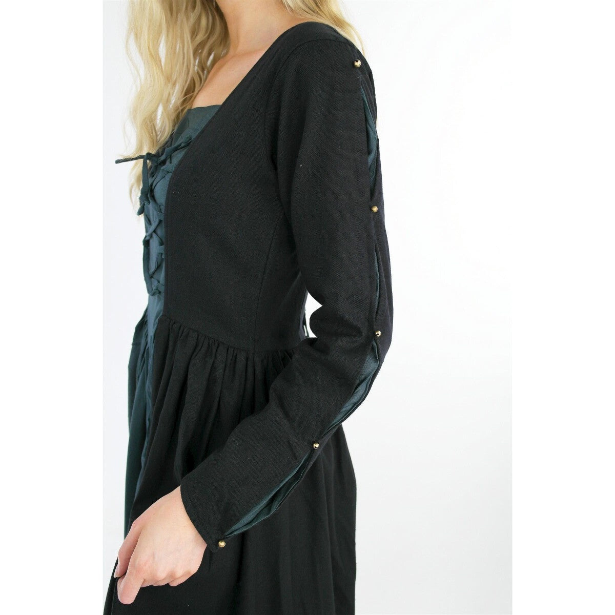 Productafbeelding Middeleeuwse jurk Medusa zwart-blauw