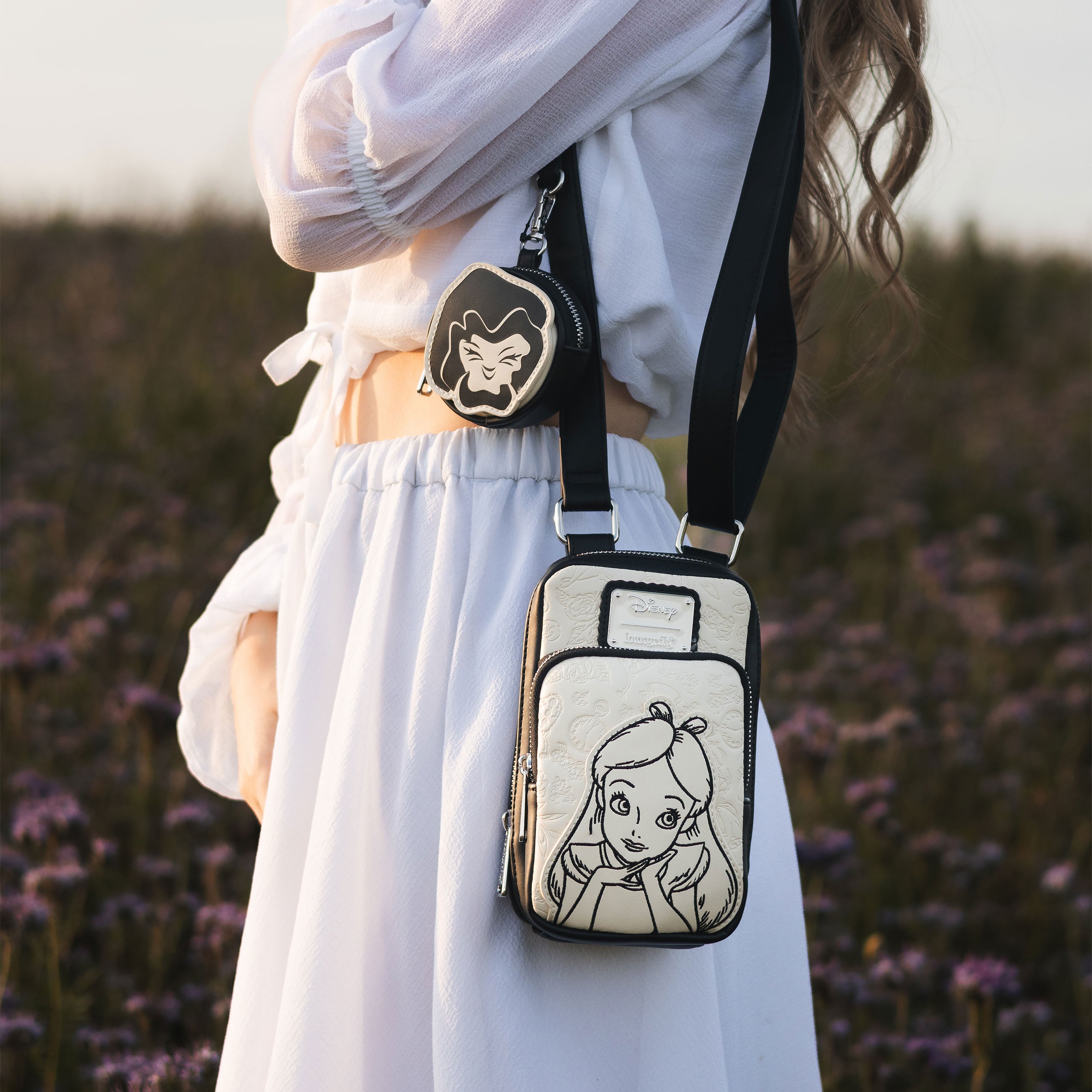 Productafbeelding Alice in Wonderland - Florale crossbodytas met portemonnee