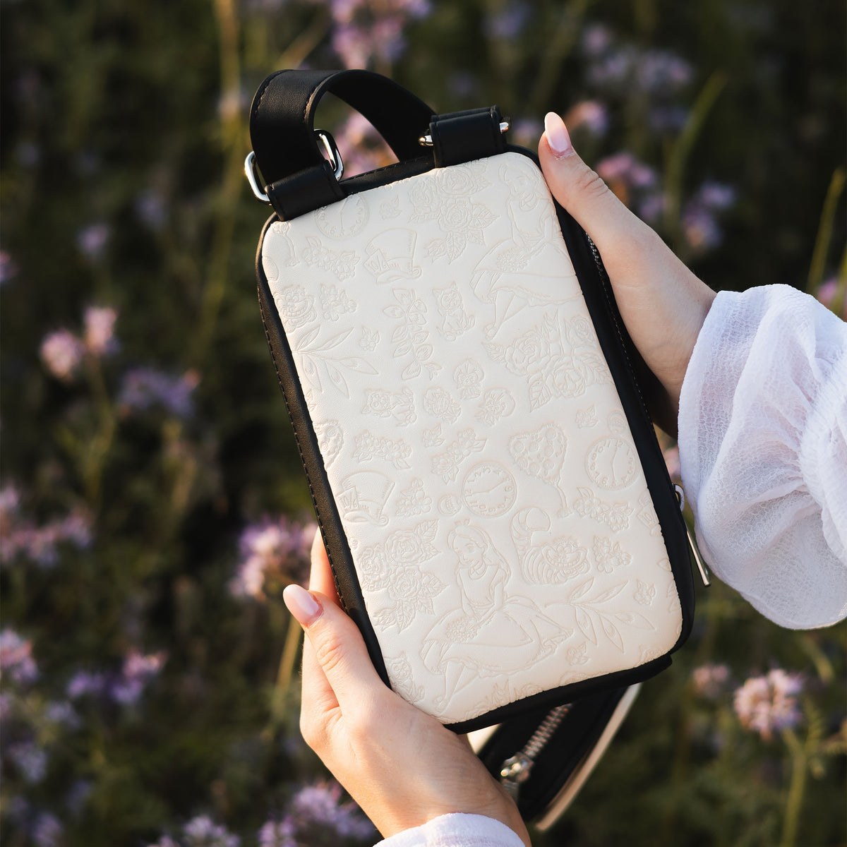 Productafbeelding Alice in Wonderland - Florale crossbodytas met portemonnee