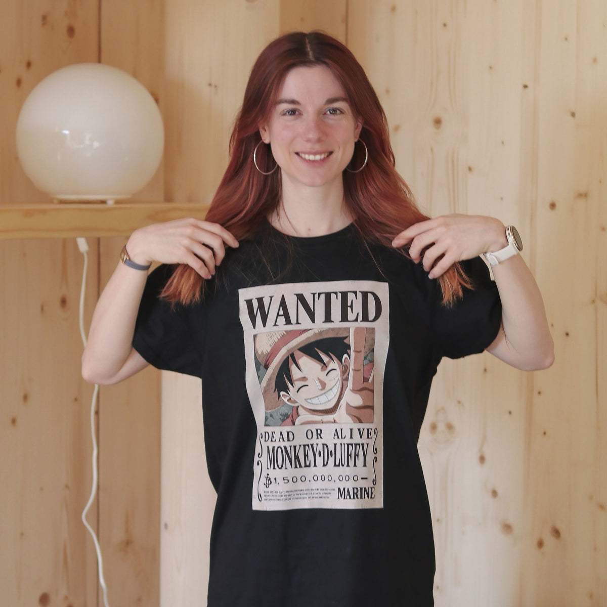 Productafbeelding One Piece - Luffy Wanted T-shirt zwart