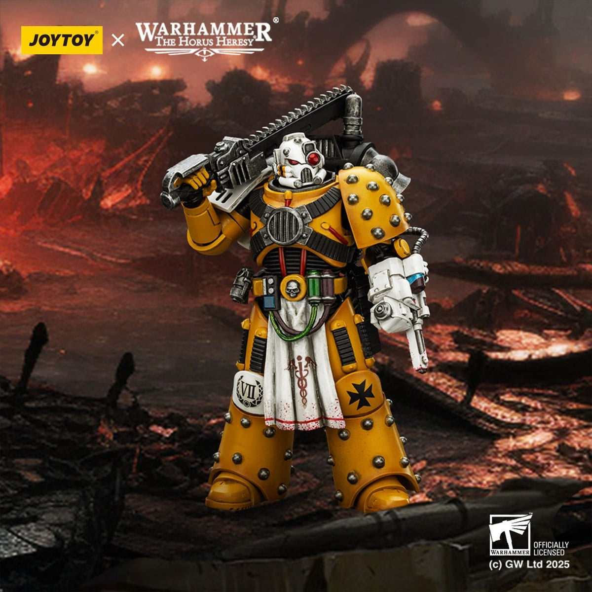 Productafbeelding Warhammer 40k: Imperial Fists - Legion Apothecary Actiefiguur 12 cm