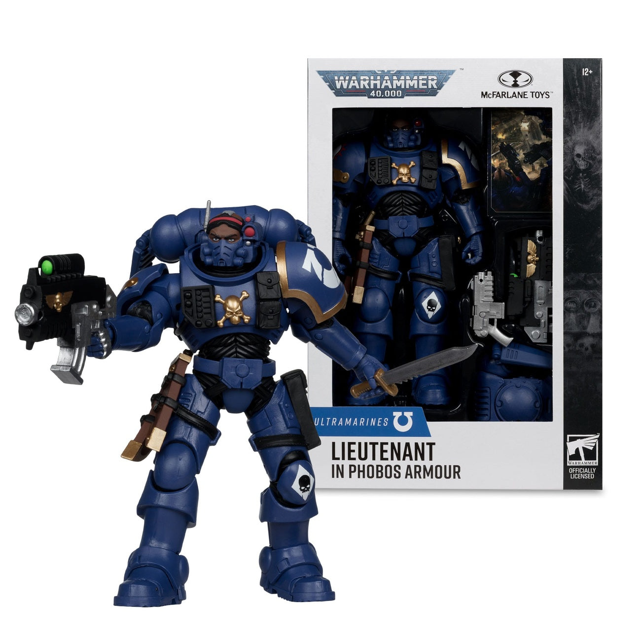 Productafbeelding Warhammer 40k - Lieutenant in Phobos-pantser (Ultramarines) Actiefiguur 18cm