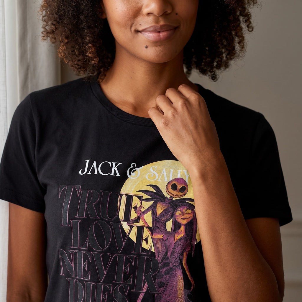 Productafbeelding Nightmare Before Christmas - True Love Never Dies T-shirt zwart