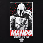 Productafbeelding Mando Wherever I Go He Goes T-shirt zwart - Star Wars The Mandalorian