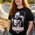 Productafbeelding Mando Wherever I Go He Goes T-shirt zwart - Star Wars The Mandalorian