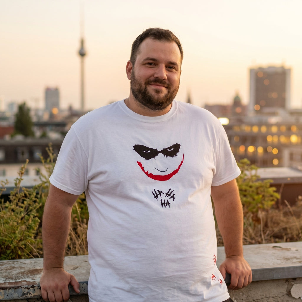 Productafbeelding Joker - Hahaha Premium Oversize T-shirt wit