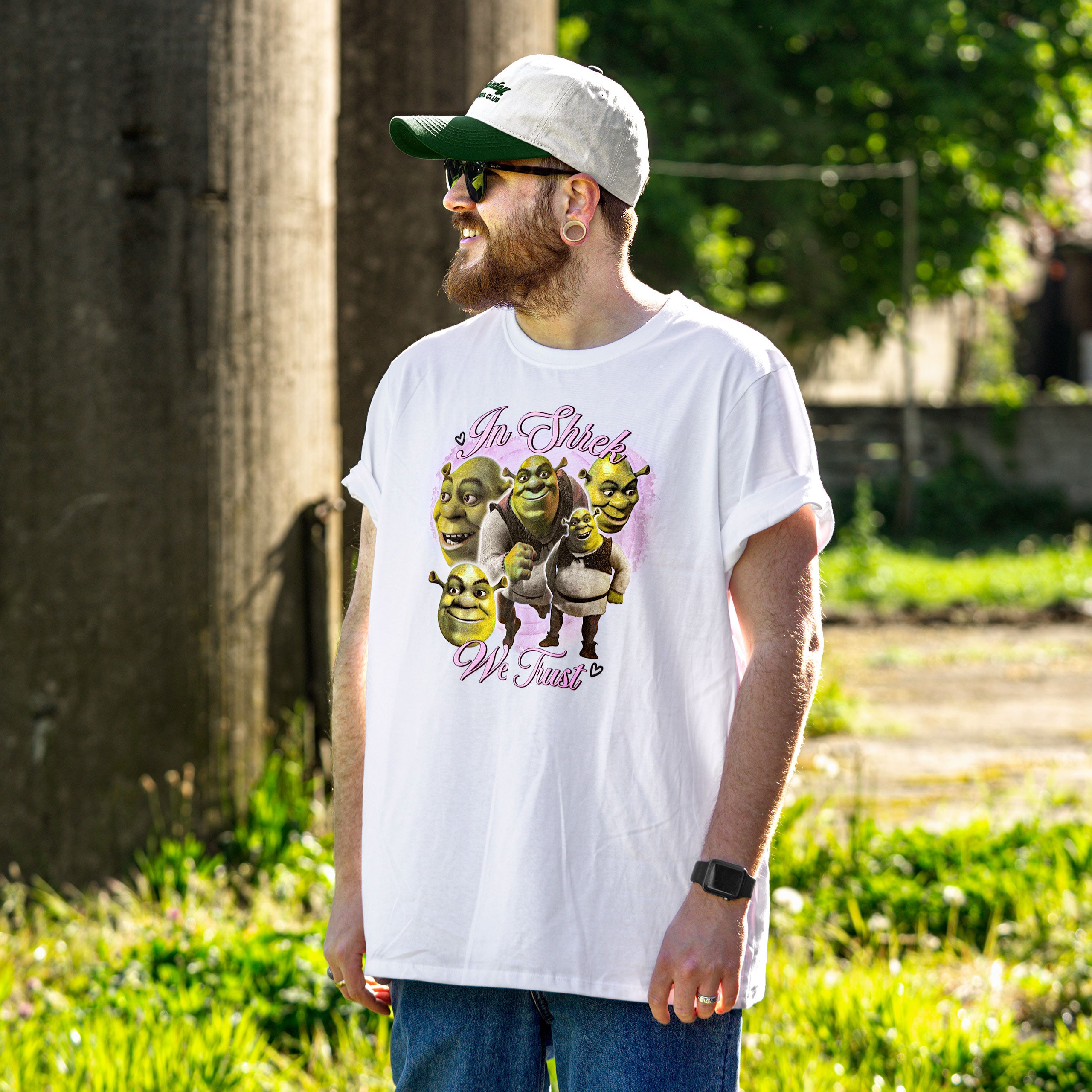 Productafbeelding Shrek - In Shrek We Trust T-shirt wit