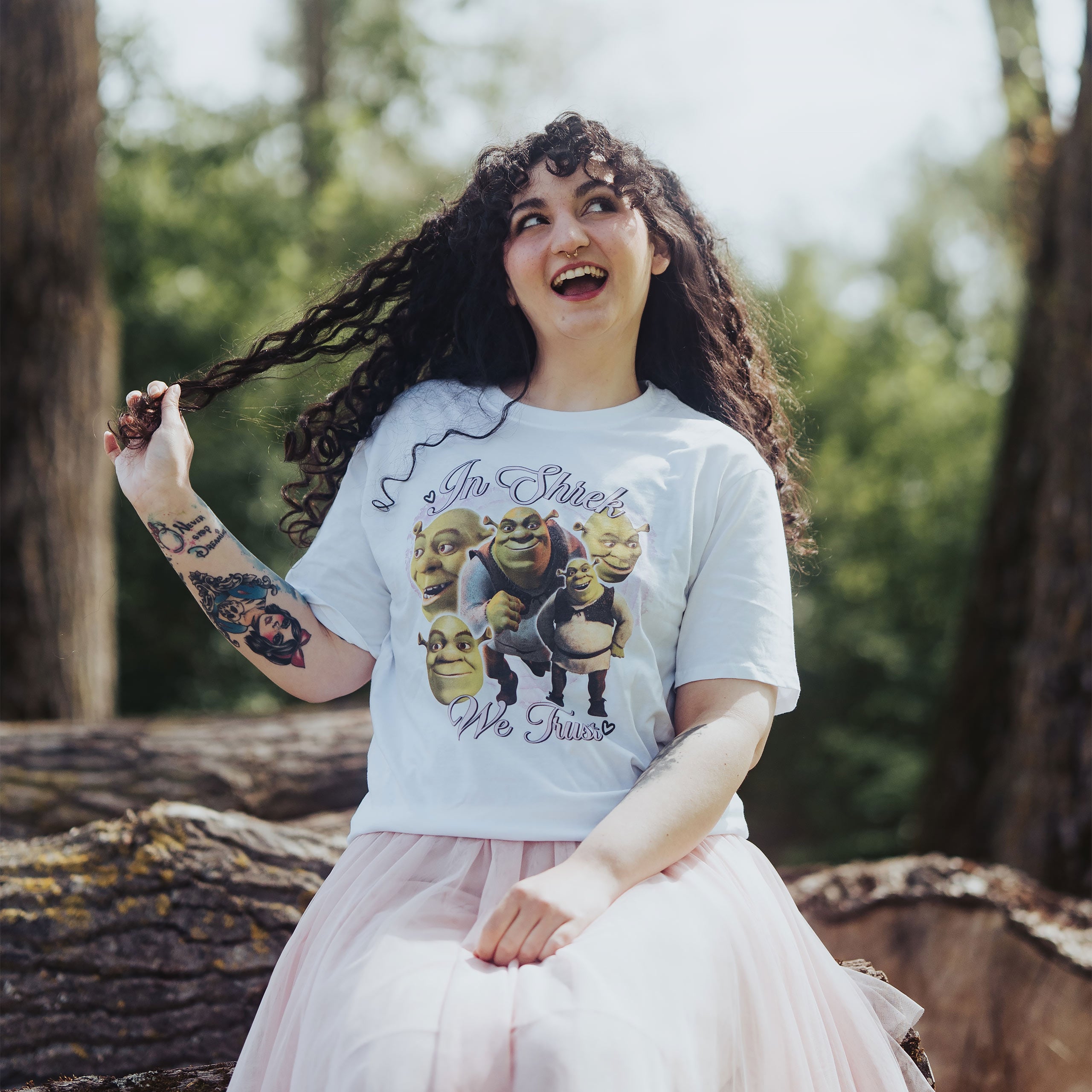 Productafbeelding Shrek - In Shrek We Trust T-shirt wit