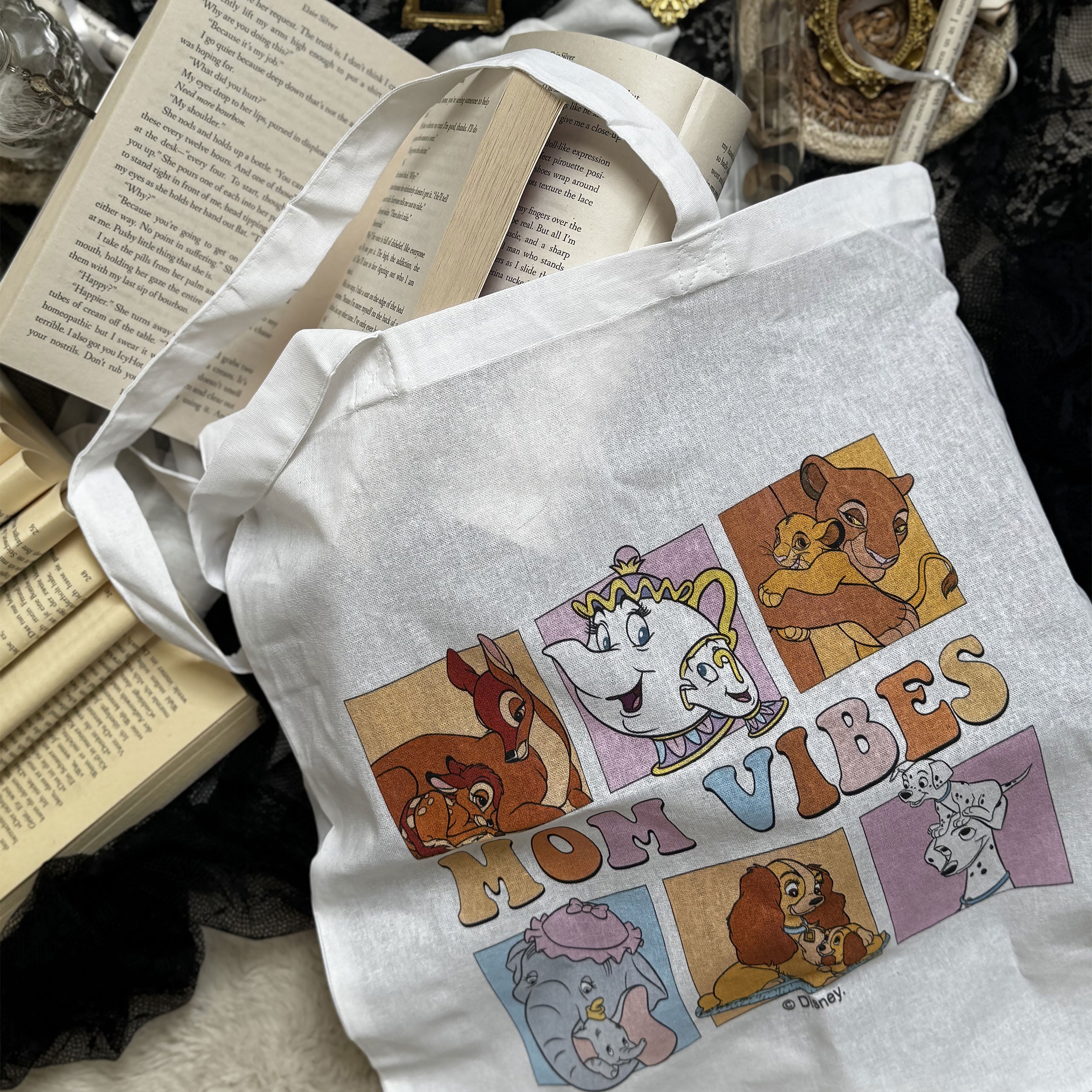 Productafbeelding Mom Vibes - Disney Katoenen Tas Wit