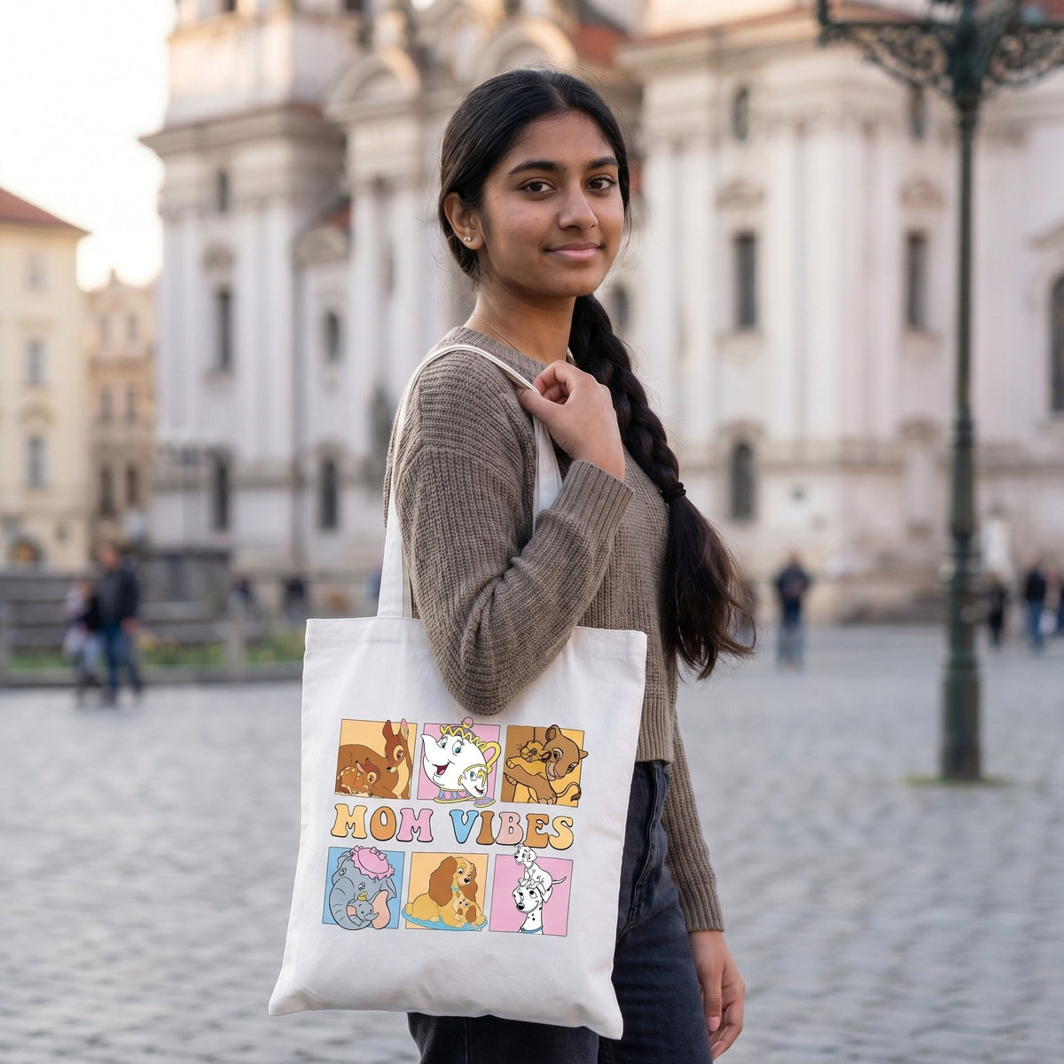 Productafbeelding Mom Vibes - Disney Katoenen Tas Wit