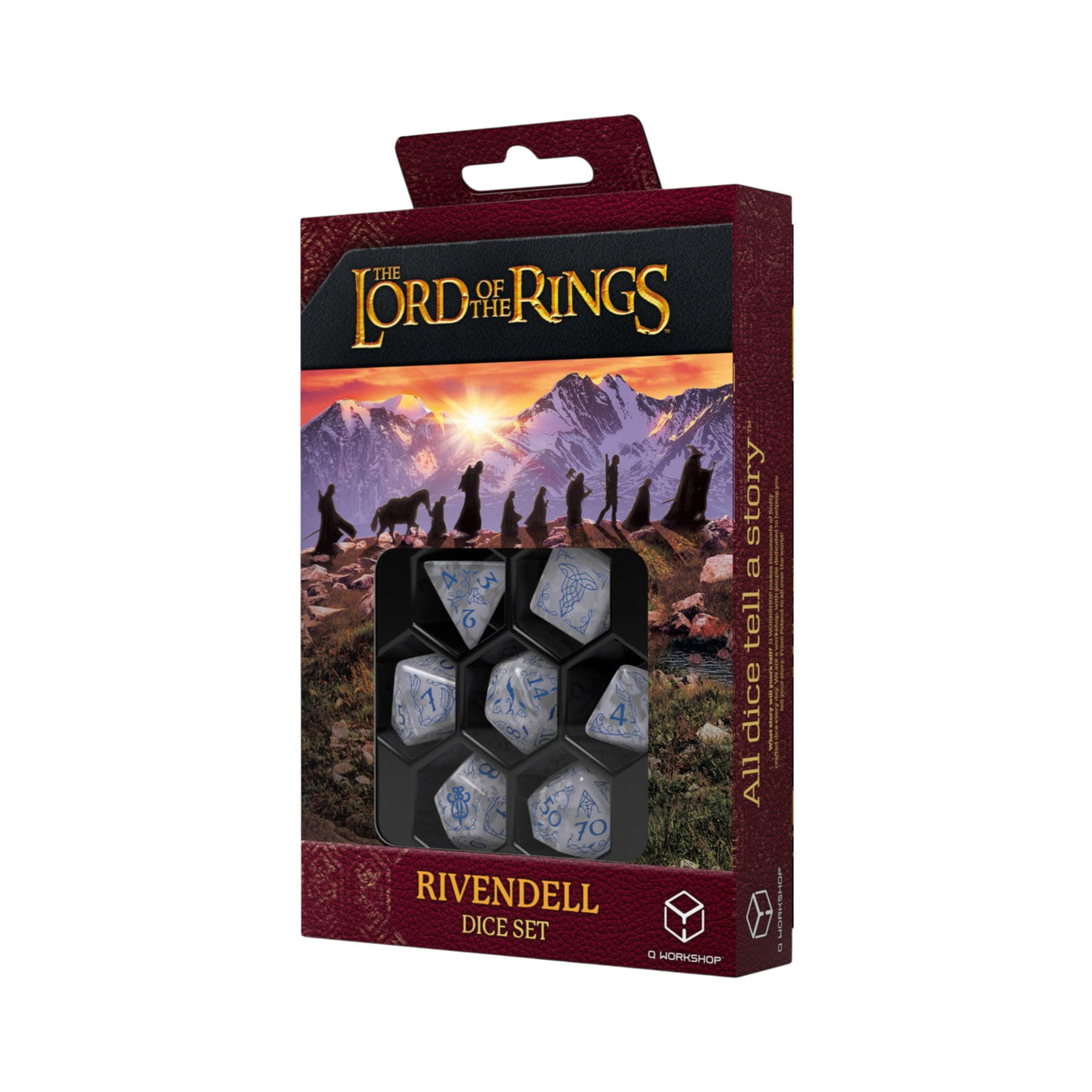 Productafbeelding In de Ban van de Ring - Rivendel RPG Dobbelstenset 7-delig