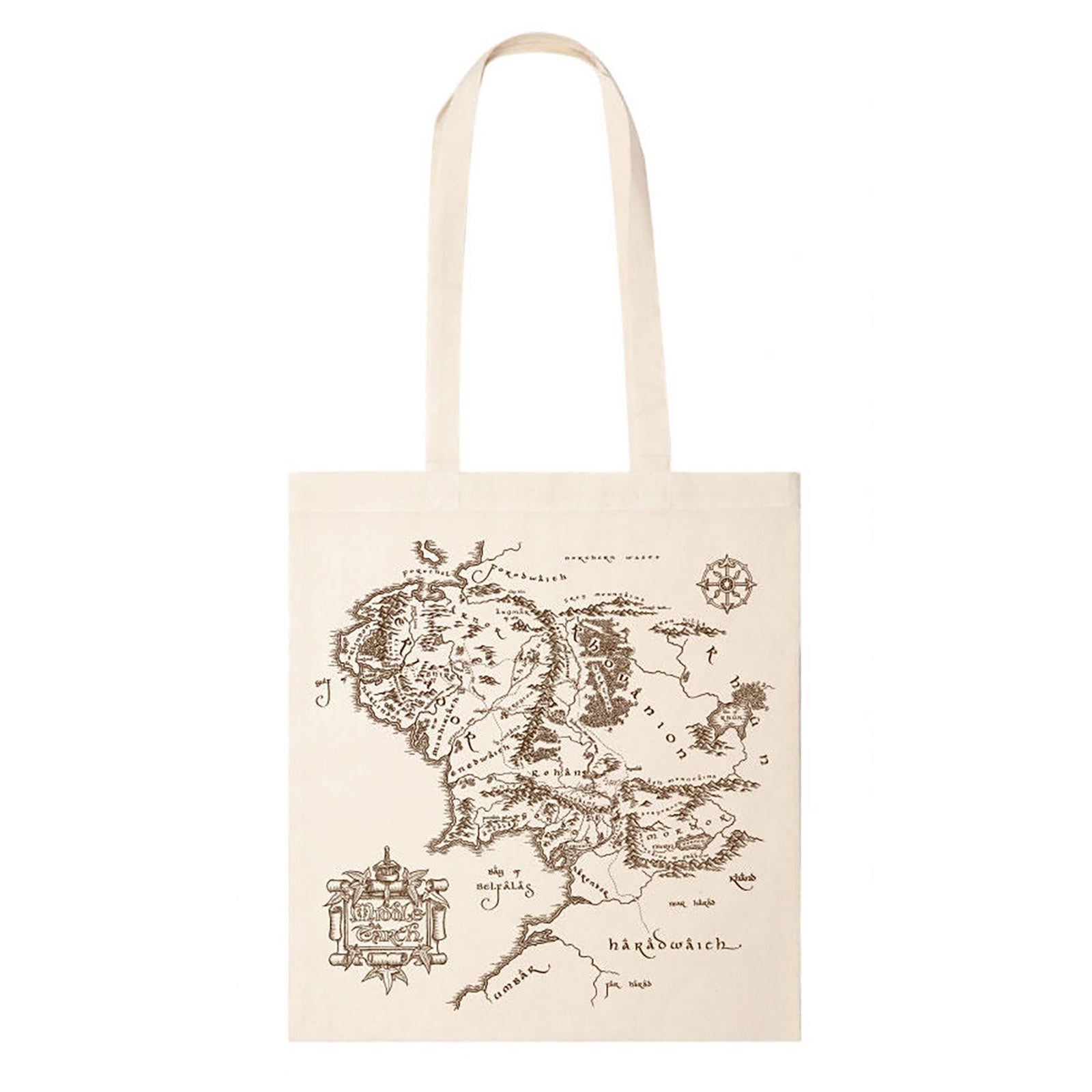 Productafbeelding Kaart van Midden-aarde Tote bag - The Lord of the Rings