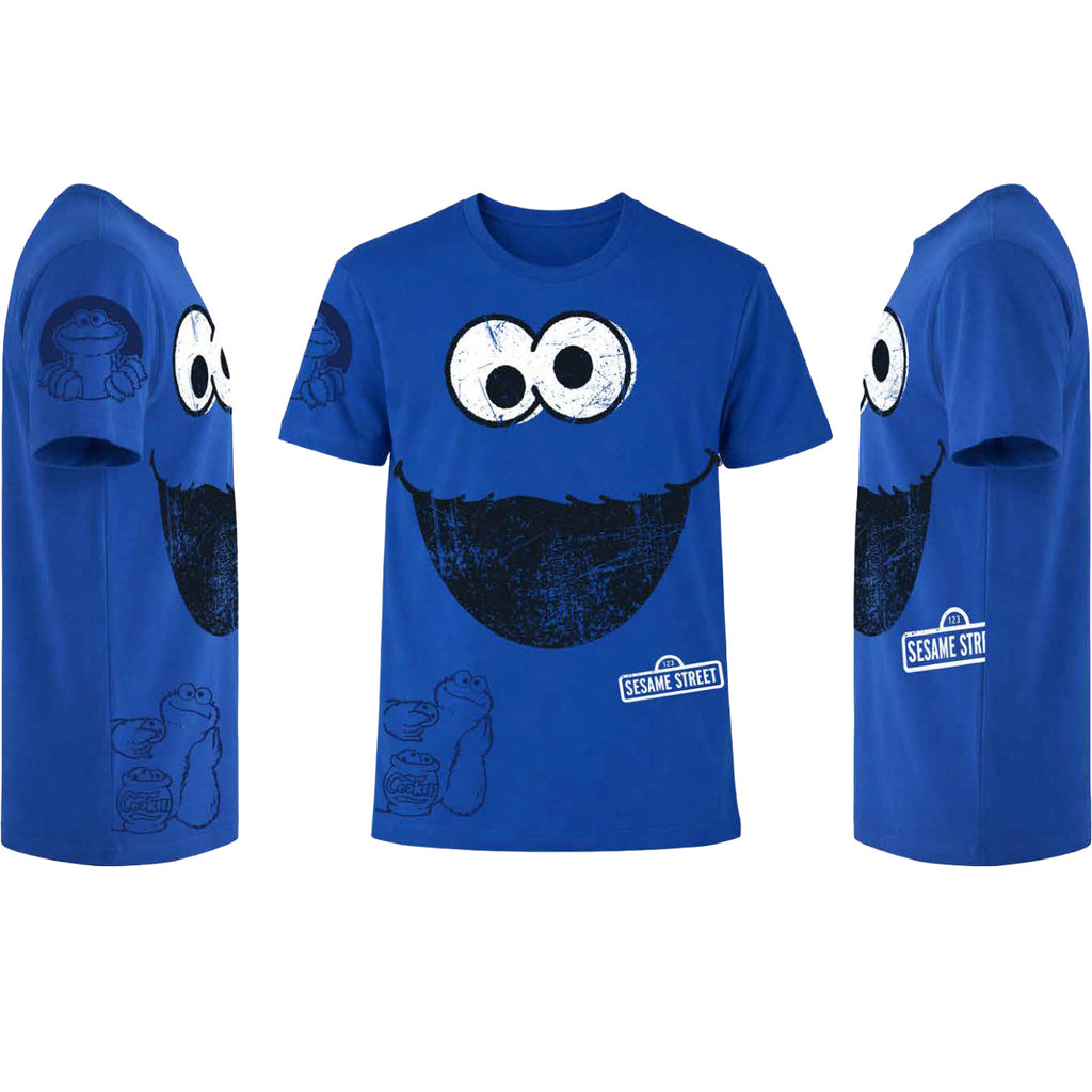 Productafbeelding Sesamstraat - Cookie Monster blauw T-shirt