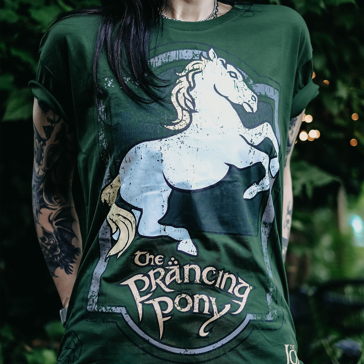 Productafbeelding In de Ban van de Ring - Het Groene Dwaallicht Logo T-shirt groen