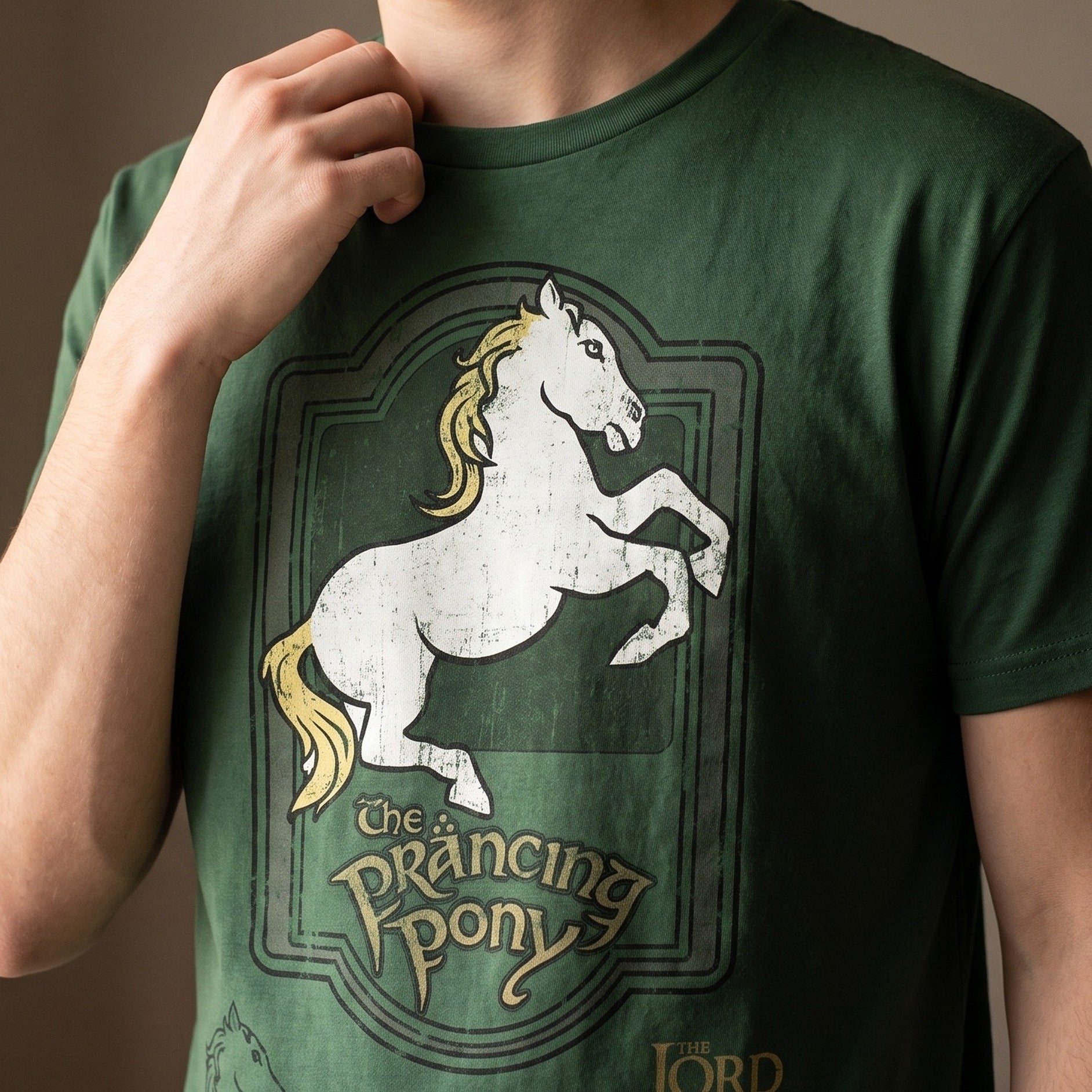 Productafbeelding In de Ban van de Ring - Het Groene Dwaallicht Logo T-shirt groen