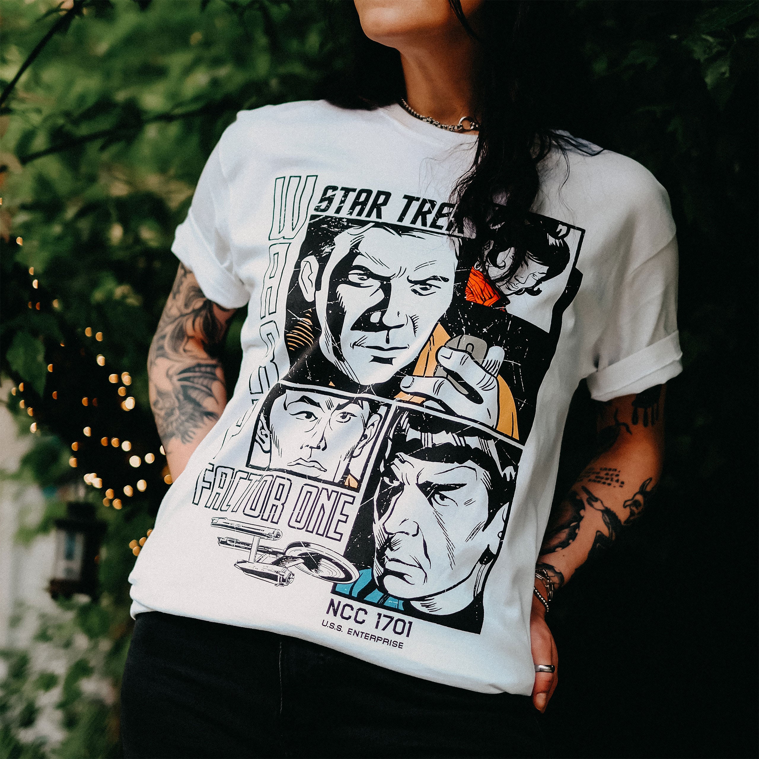Productafbeelding Star Trek - Warp 1 Retro T-shirt wit