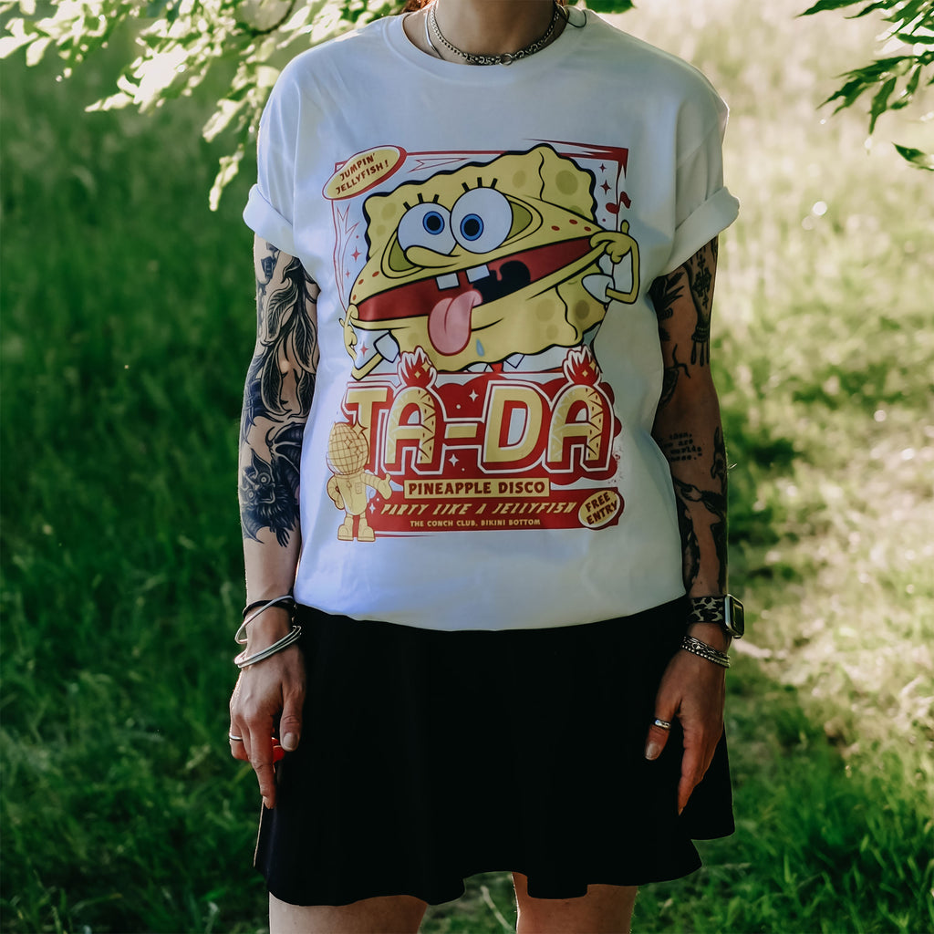 Productafbeelding SpongeBob - Party Like a Jellyfish T-shirt wit