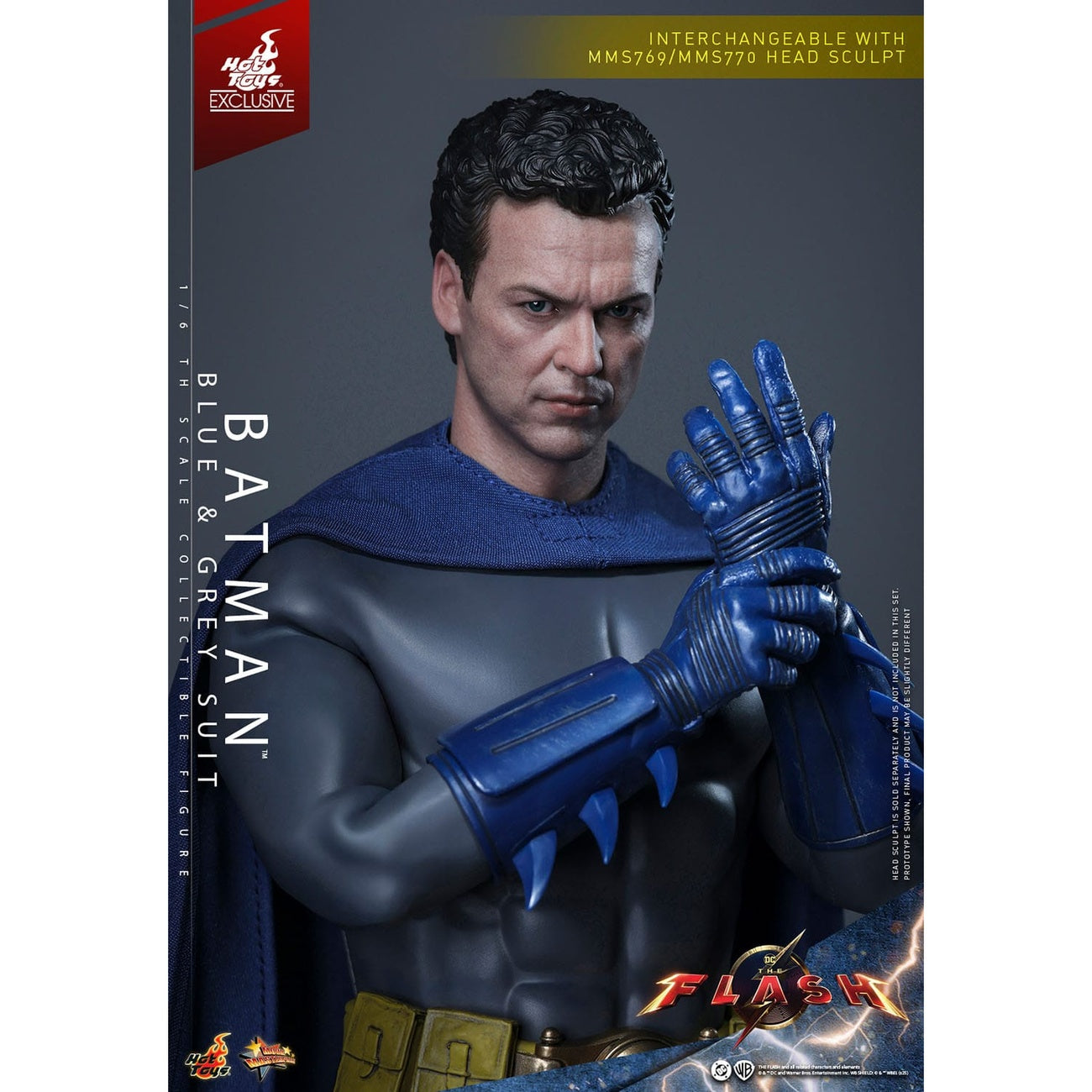 Productafbeelding The Flash - Batman Masterpiece Actiefiguur 1:6 Blauw & Grijs Pak Limited Edition