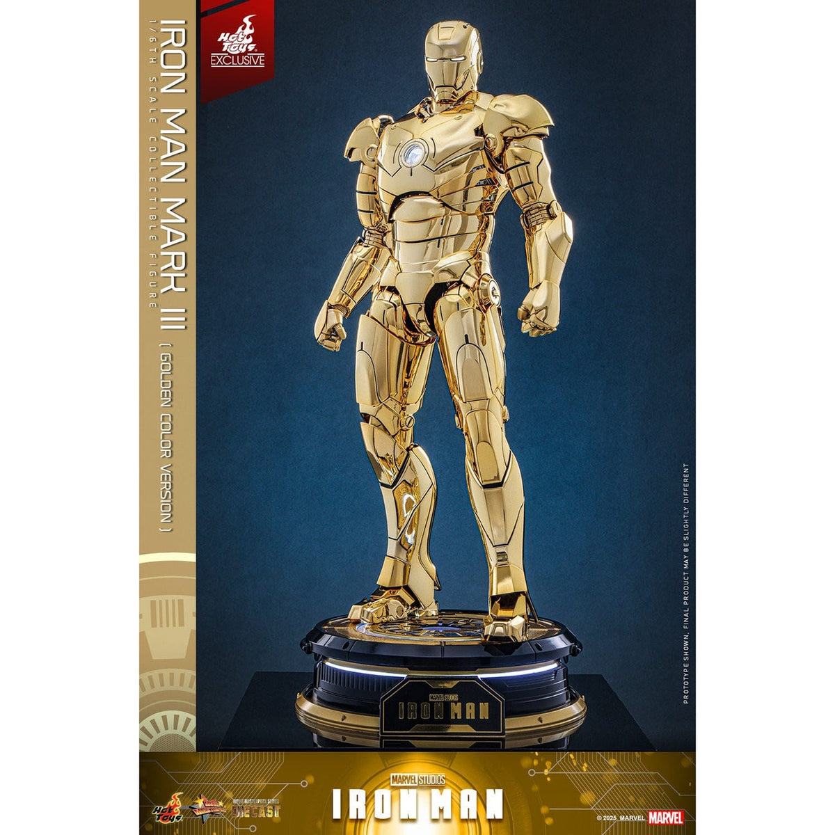 Productafbeelding Iron Man - Iron Mark III Masterpiece Actiefiguur 1:6 Gold Color Version Exclusief