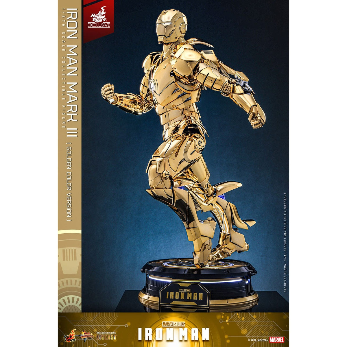 Productafbeelding Iron Man - Iron Mark III Masterpiece Actiefiguur 1:6 Gold Color Version Exclusief