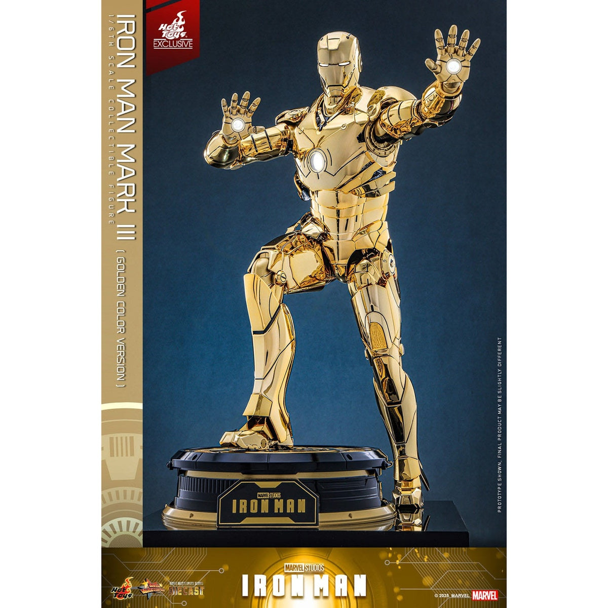 Productafbeelding Iron Man - Iron Mark III Masterpiece Actiefiguur 1:6 Gold Color Version Exclusief
