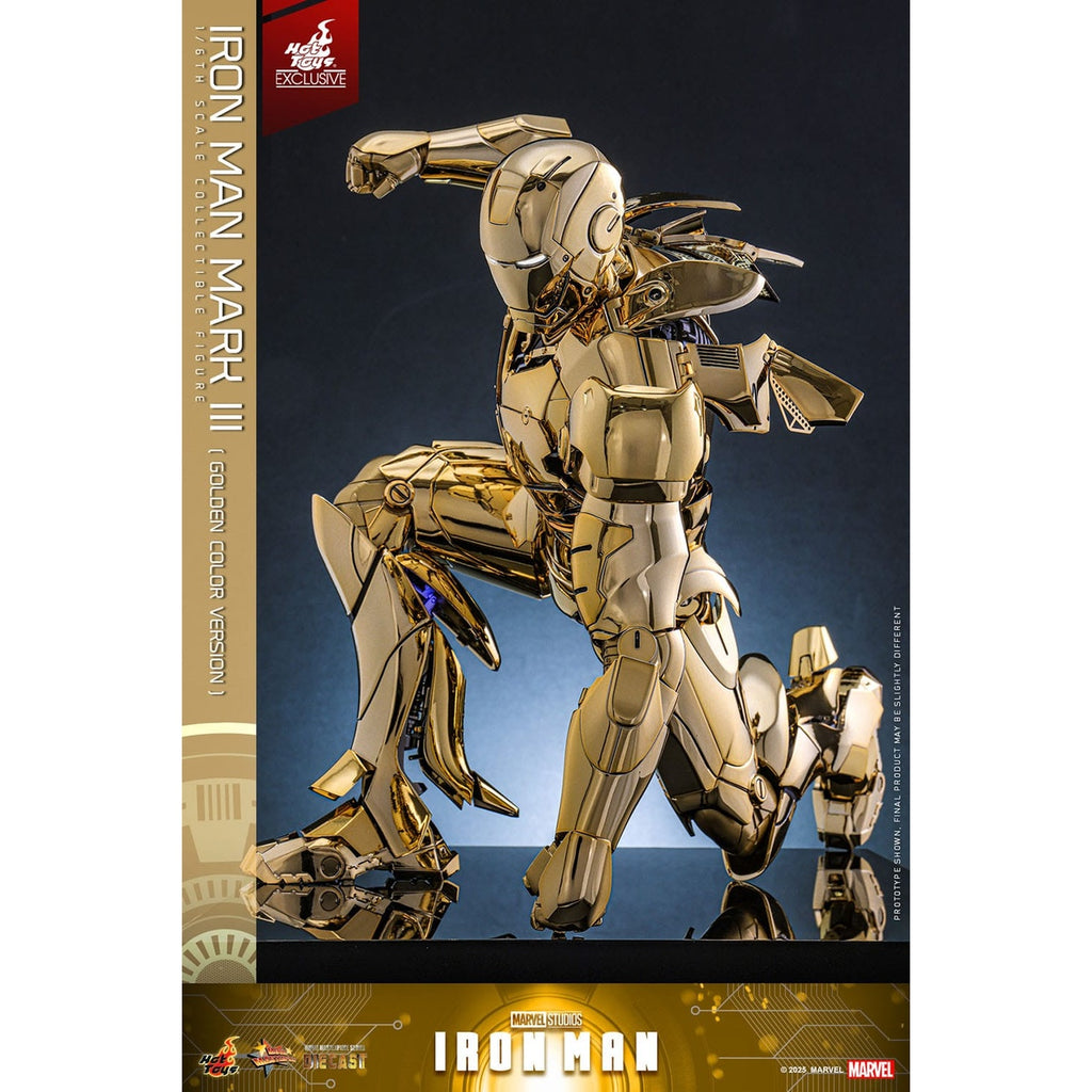 Productafbeelding Iron Man - Iron Mark III Masterpiece Actiefiguur 1:6 Gold Color Version Exclusief