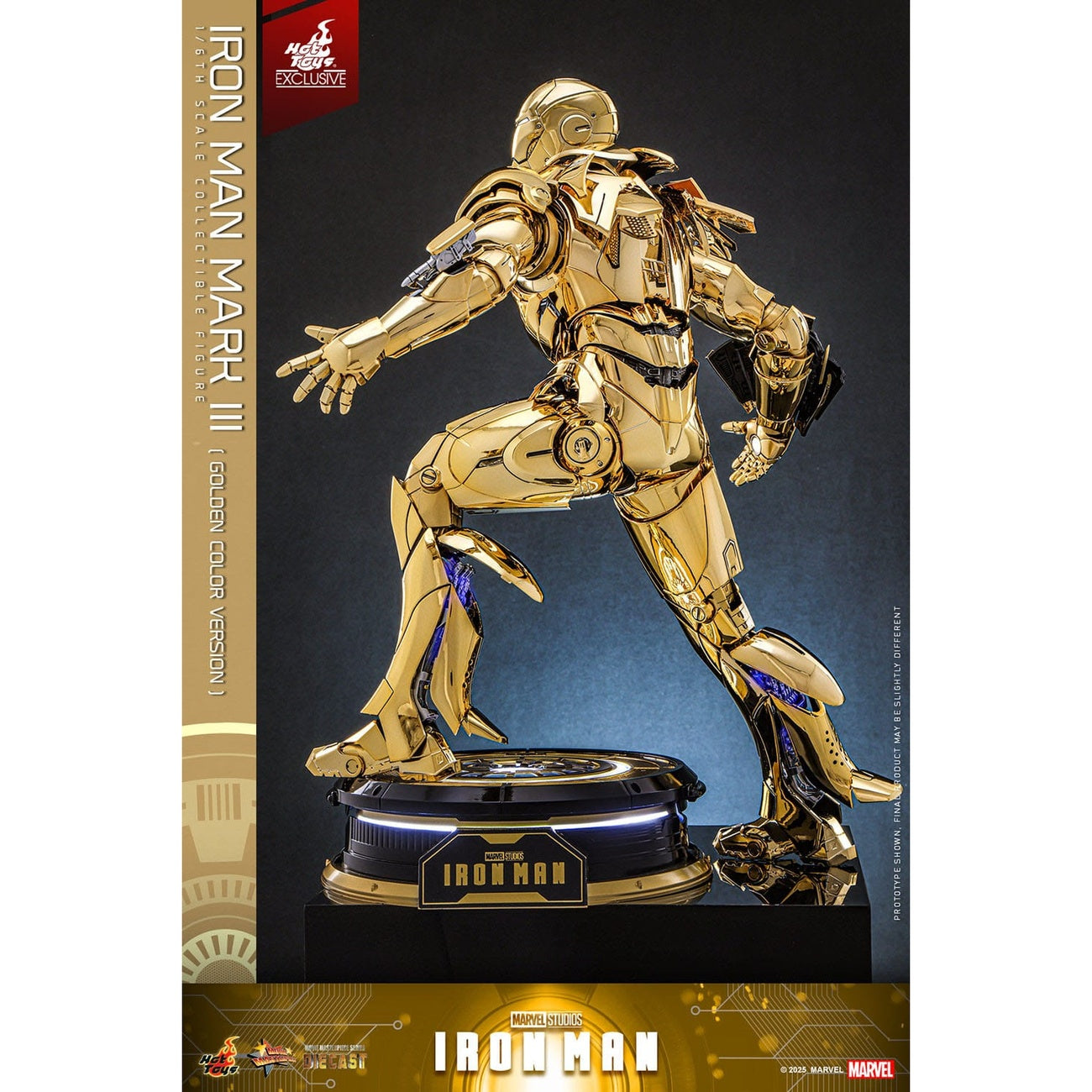 Productafbeelding Iron Man - Iron Mark III Masterpiece Actiefiguur 1:6 Gold Color Version Exclusief