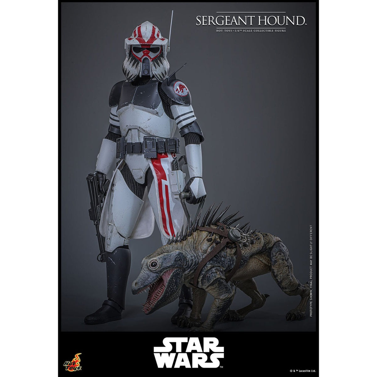 Productafbeelding Star Wars: The Clone Wars - Sergeant Hound Actiefiguur 1:6
