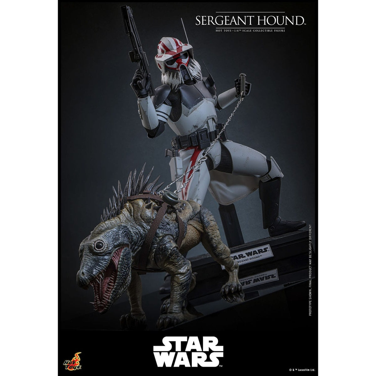 Productafbeelding Star Wars: The Clone Wars - Sergeant Hound Actiefiguur 1:6