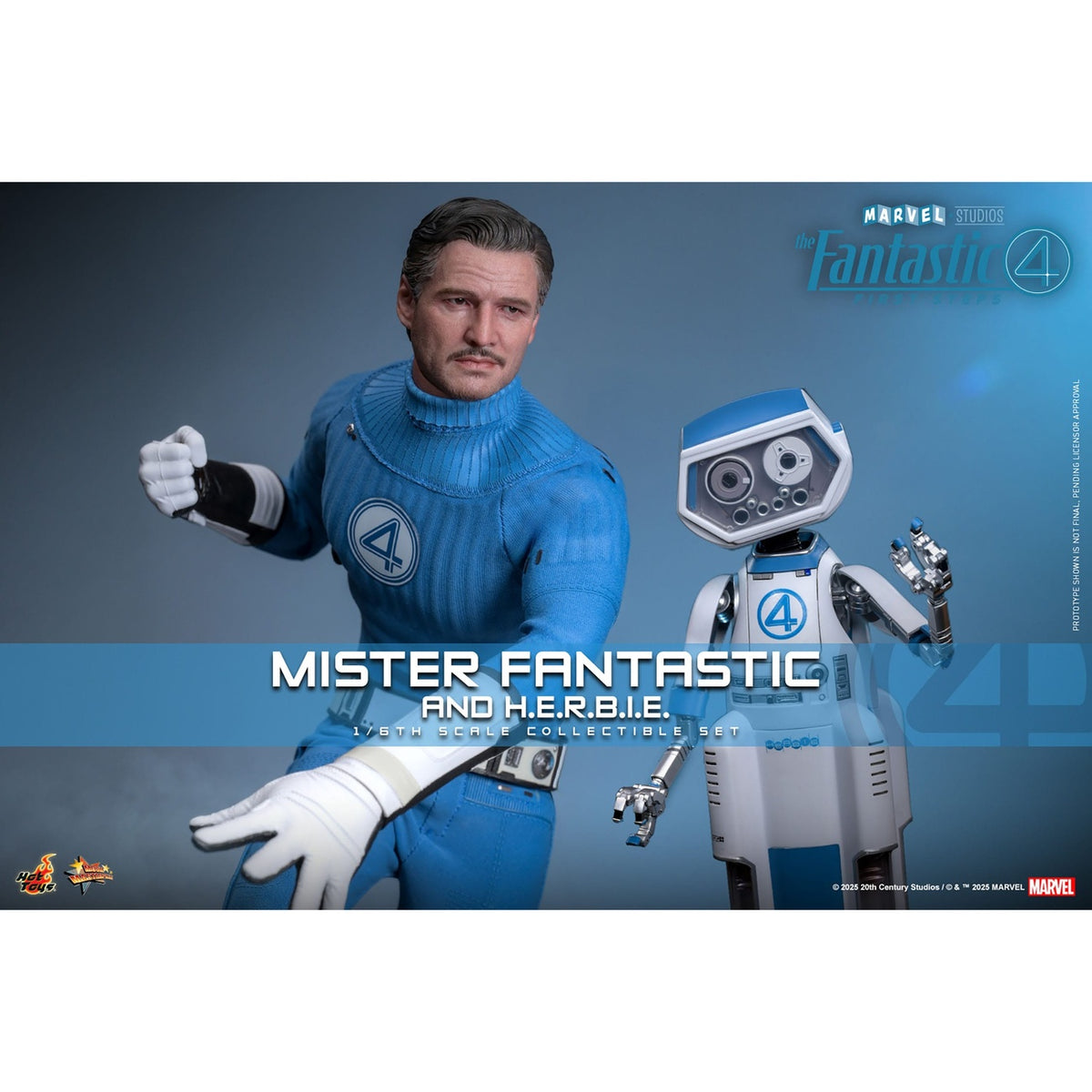 Productafbeelding The Fantastic Four - Mister Fantastic & H.E.R.B.I.E. Masterpiece actieguren set 1:6