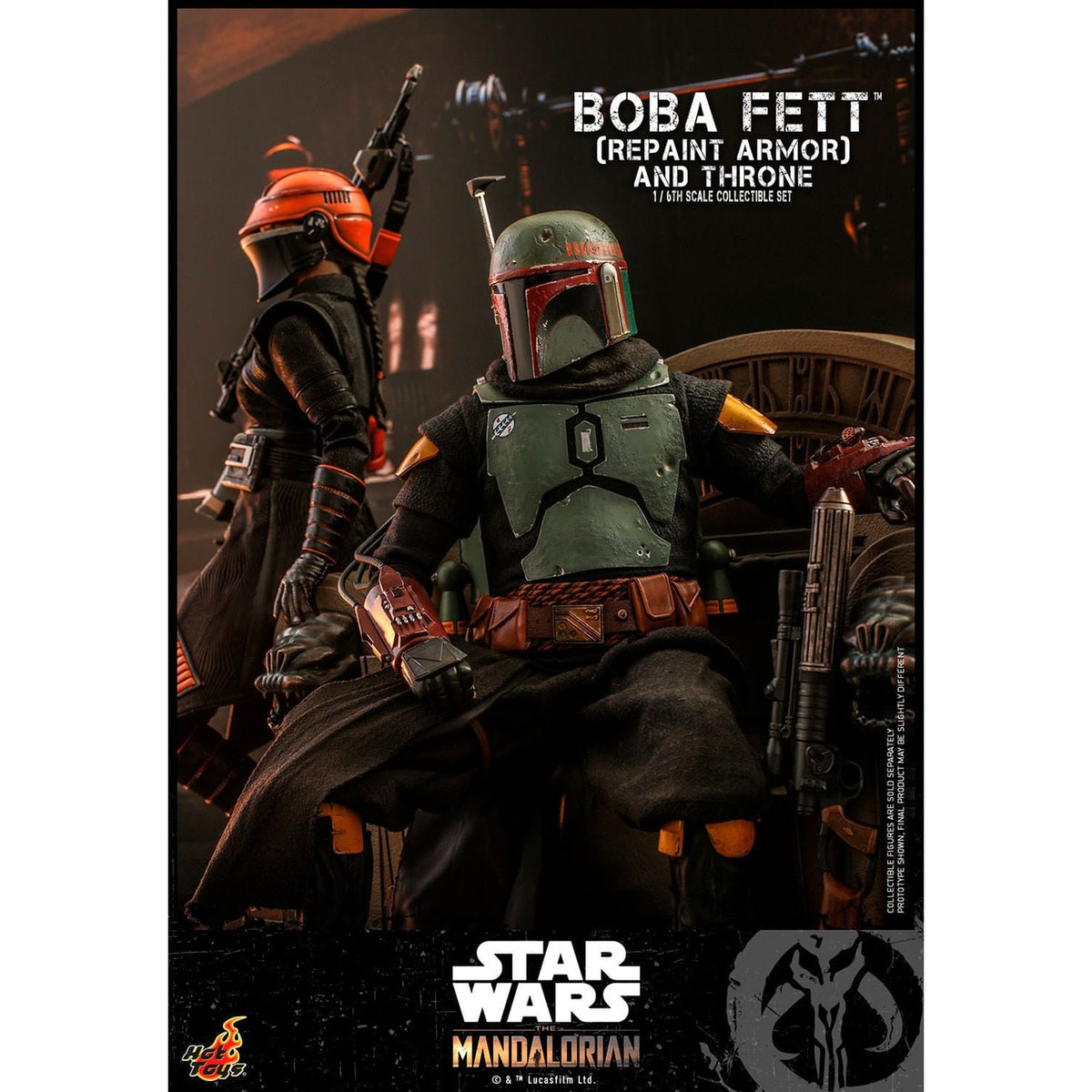 Productafbeelding Star Wars: The Mandalorian - Boba Fett Actiefiguur 1:6 Repaint Armor and Throne Special Edition