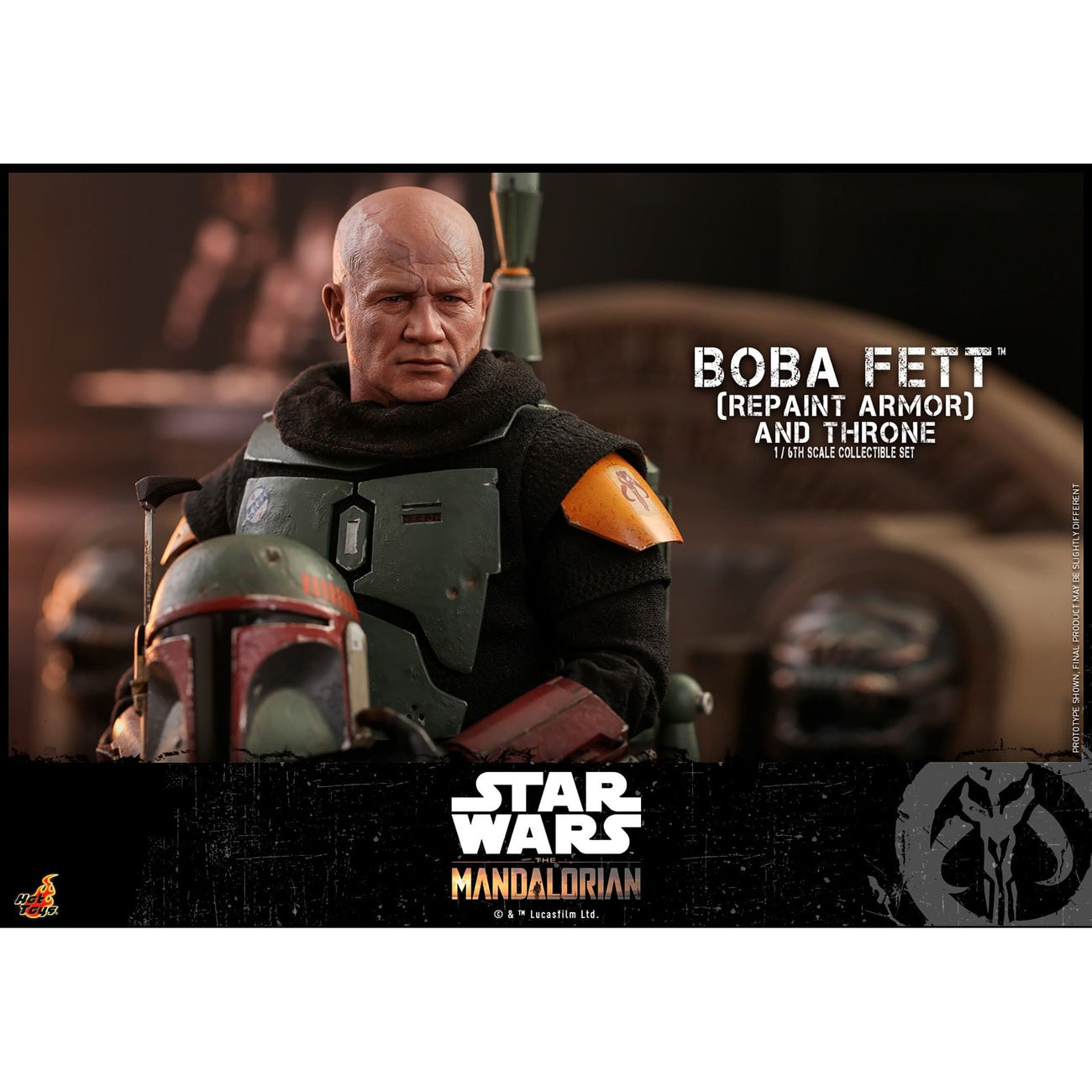 Productafbeelding Star Wars: The Mandalorian - Boba Fett Actiefiguur 1:6 Repaint Armor and Throne Special Edition