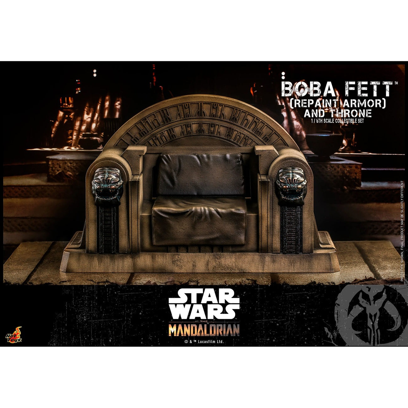 Productafbeelding Star Wars: The Mandalorian - Boba Fett Actiefiguur 1:6 Repaint Armor and Throne Special Edition