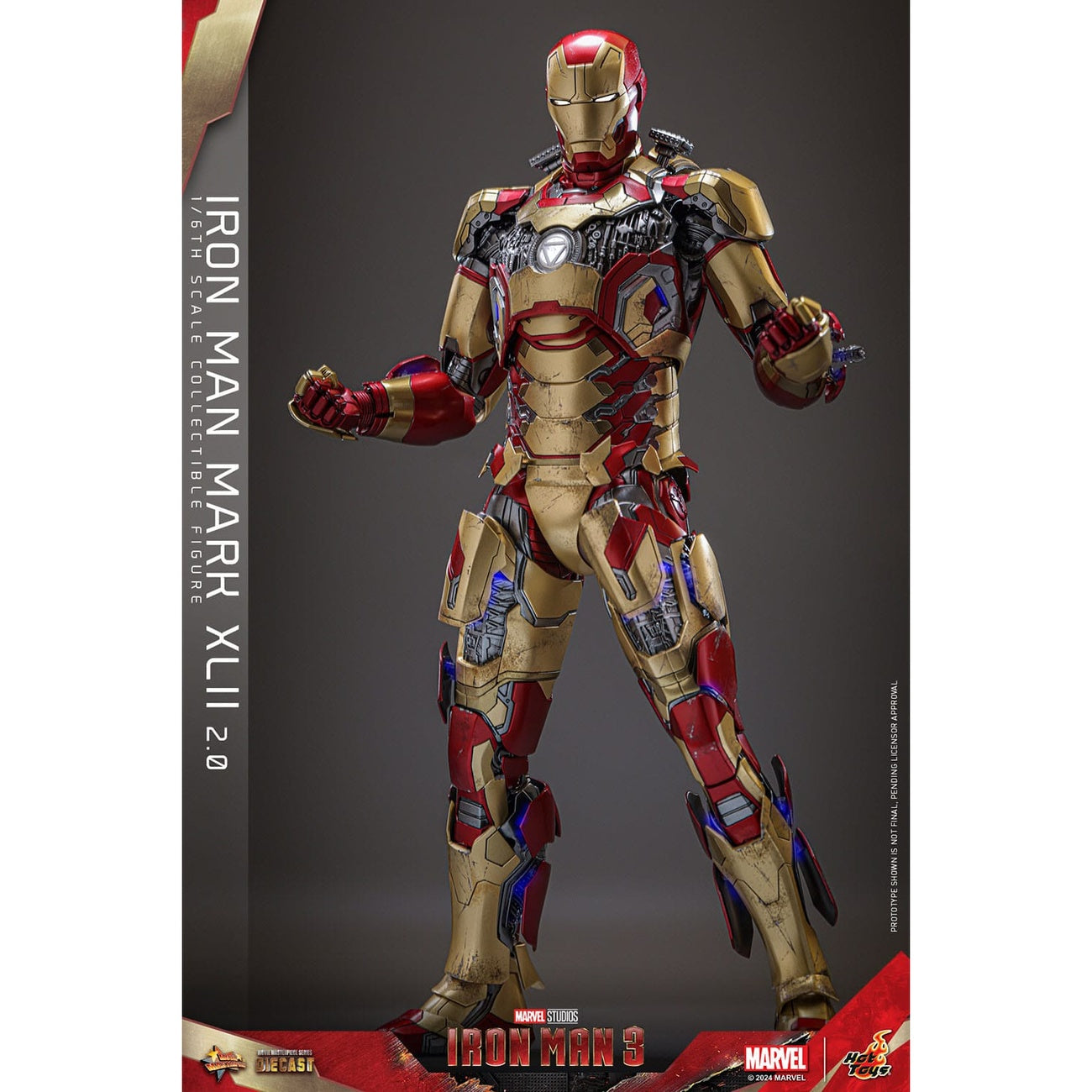 Productafbeelding Iron Man 3 - Iron Man Mark XLII Masterpiece Diecast 1:6 Deluxe Actiefiguur