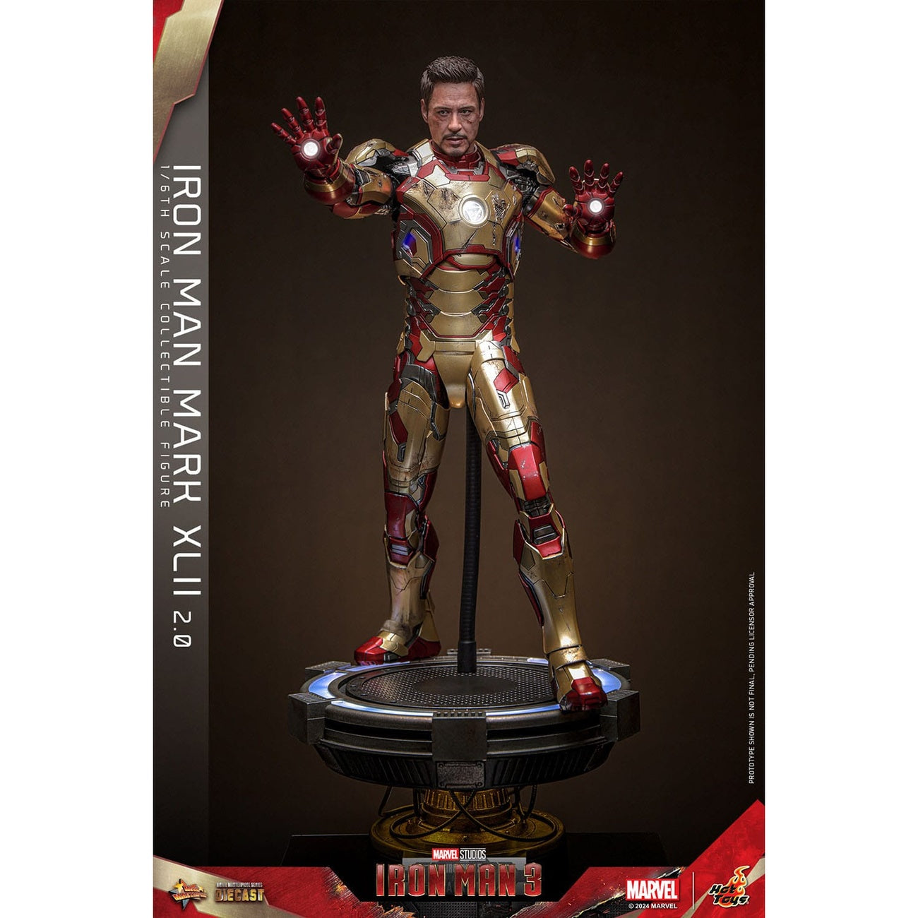 Productafbeelding Iron Man 3 - Iron Man Mark XLII Masterpiece Diecast 1:6 Deluxe Actiefiguur